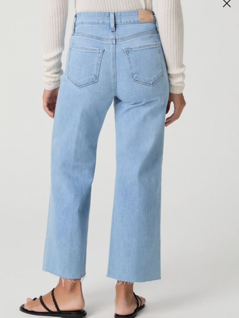 🛍 NWT Paige Anessa Park Avenue Wide Leg Jean High-rise Relaxed Denim Size 26P - Picture 3 of 16